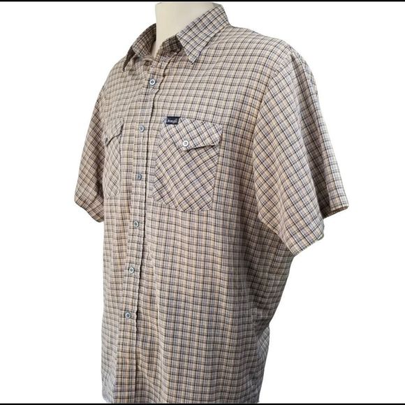 Vintage Wrangler Plaid Short Sleeve Shirt sz XL (Big Man) - Picture 5 of 8